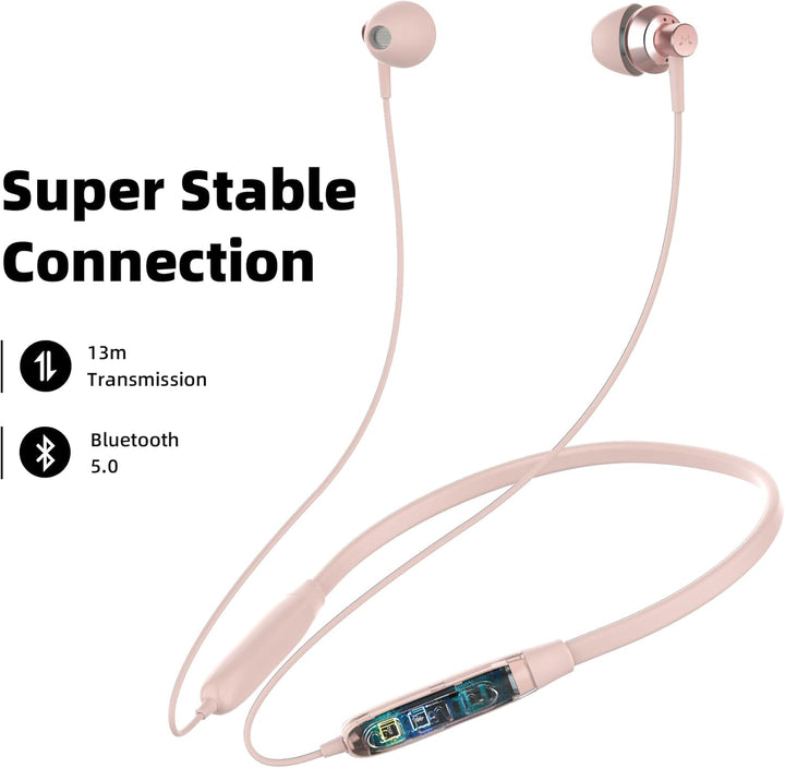 SoundMAGIC S20BT Bluetooth-Kopfhörer mit Nackenband, drahtlose Ohrhörer, Hi-Fi-Stereo-In-Ear-Kopfhör