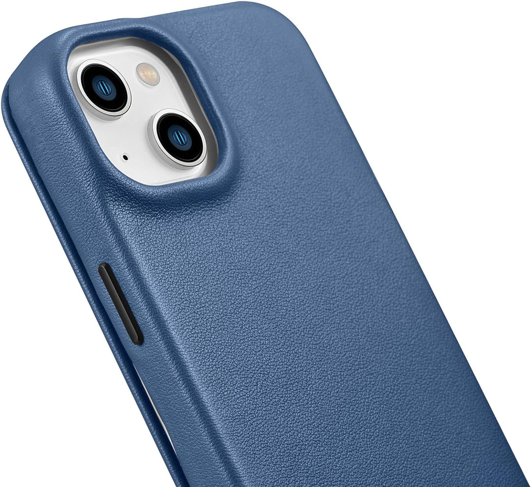 Mobiskin Hülle kompatibel mit Apple iPhone 14 (6,1 Zoll), Handyhülle mit echtem Leder, Case, Schutzh