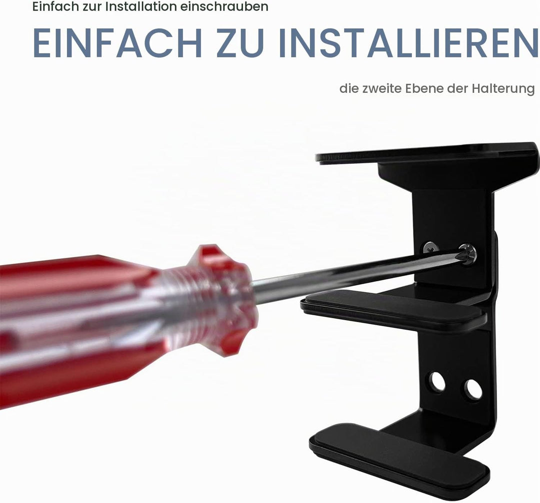 JEMACHE Aluminium 2-Lagige Untertisch Halterung Regal Halter Ständer für Laptop, MacBook Air/Pro mit