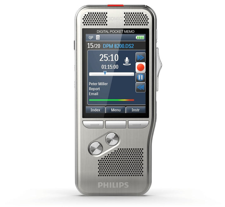 Philips Pocket Memo Diktiergerät DPM8000 ohne Software ohne Software traditioneller Schiebeschalter,