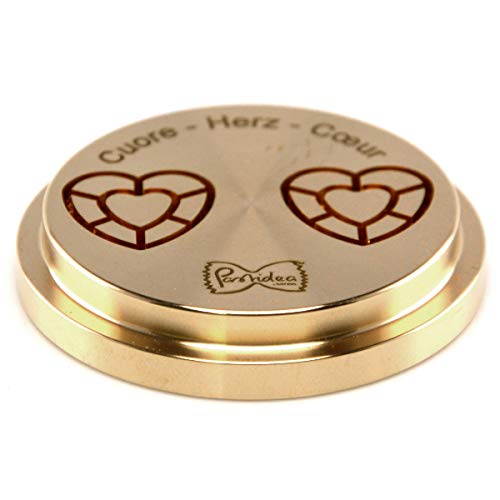 Pastidea - Matrize Zubehör aus Bronze Cuori/Herz für La Fattorina, Fimar MPF 1.5, Fimar PF15E und an