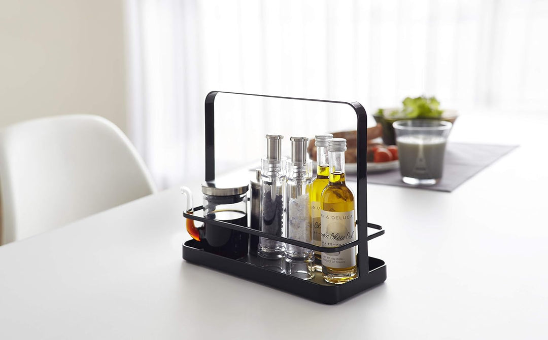 YAMAZAKI Tower Menage, Stahl, Schwarz, One, Schwarz, Single