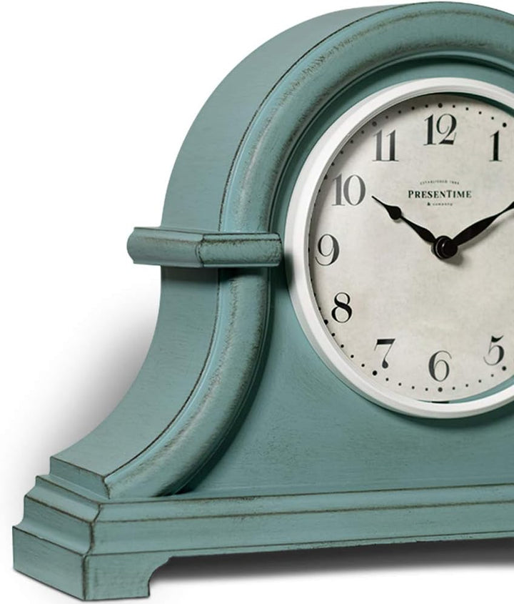 Presentime & Co. Vintage Farmhouse Kaminuhr Serie, Napoleon Schreibtisch & Regal Uhr, 33 x 25,4 cm,