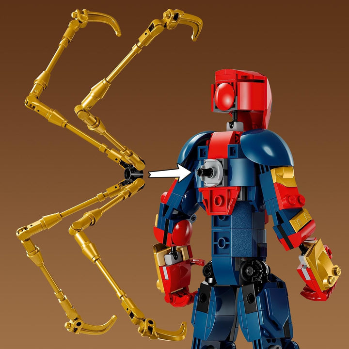 LEGO Marvel Iron Spider-Man Baufigur, Superhelden-Actionspielzeug für Kinder ab 8 Jahren, Jungen & M