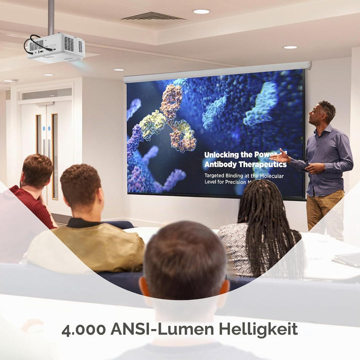 ViewSonic T400HD Laser Beamer, 4000 ANSI Lumen, Full HD 1080p, HDR/HLG und 4K Input Support, Kontras