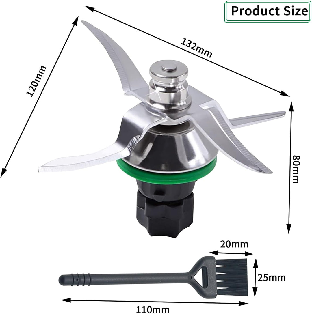Messer für Vorwerk Thermomix TM5 TM6, Messer für Thermomix Küchenmaschine Mixmesser Edelstahl, inkl