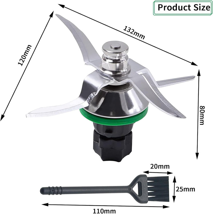 Messer für Vorwerk Thermomix TM5 TM6, Messer für Thermomix Küchenmaschine Mixmesser Edelstahl, inkl