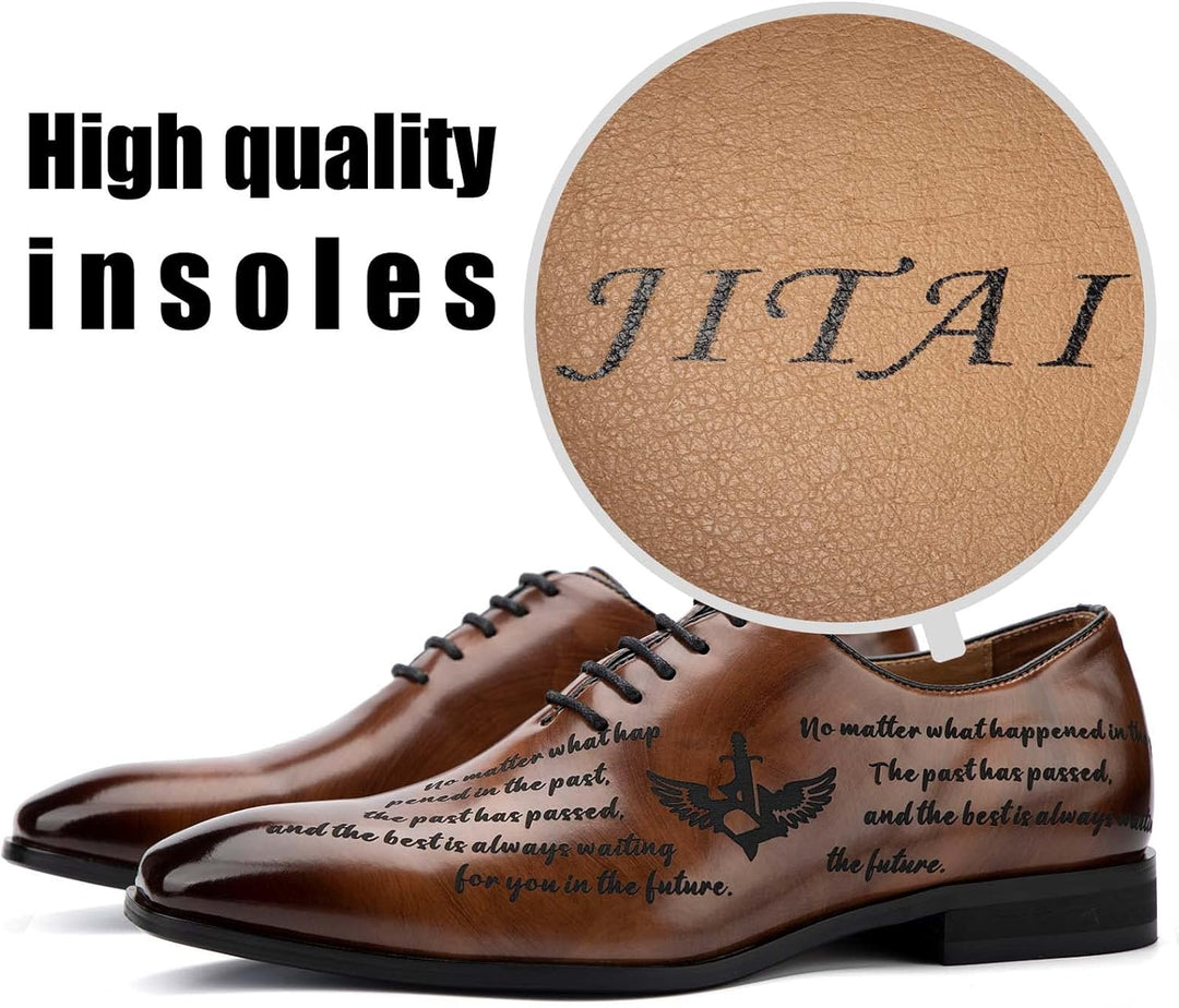 JITAI Mokassins Herren Elegante Schuhe Freizeit Loafer Herren Anzug Schuhe 45 EU Braun 04, 45 EU Bra