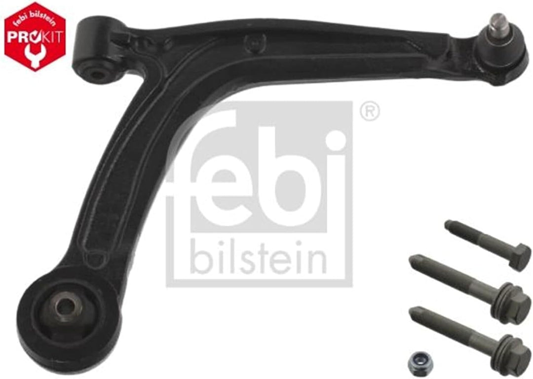 febi bilstein 40711 Querlenker mit Schrauben und Mutter , 1 Stück Vorderachse rechts, Vorderachse re