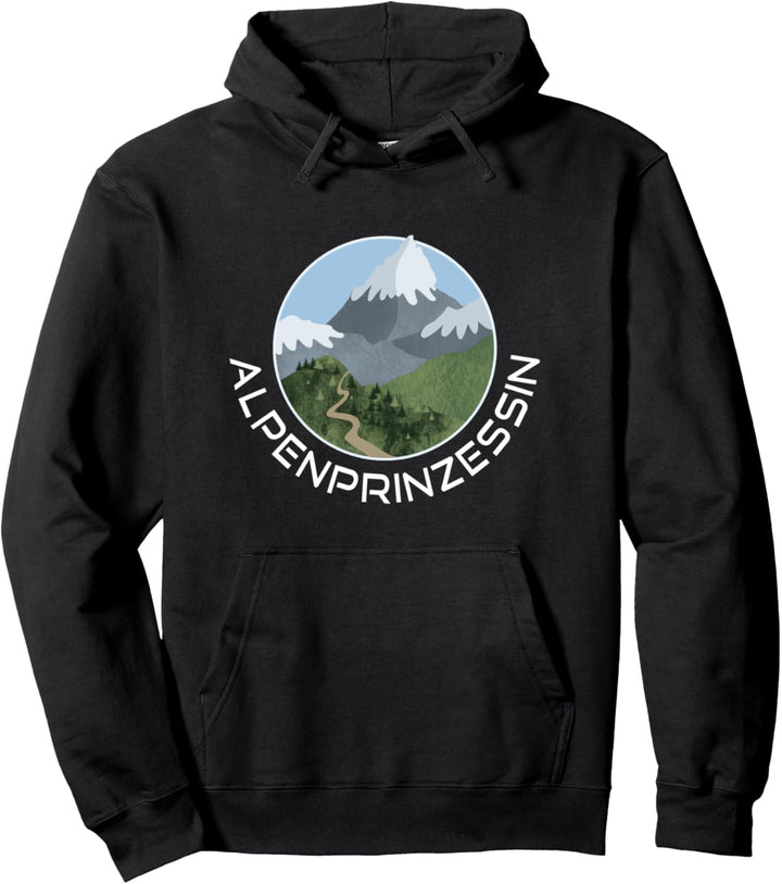 Alpenprinzessin Alpen Wandern Berge Trekking Ski Bergsteigen Pullover Hoodie