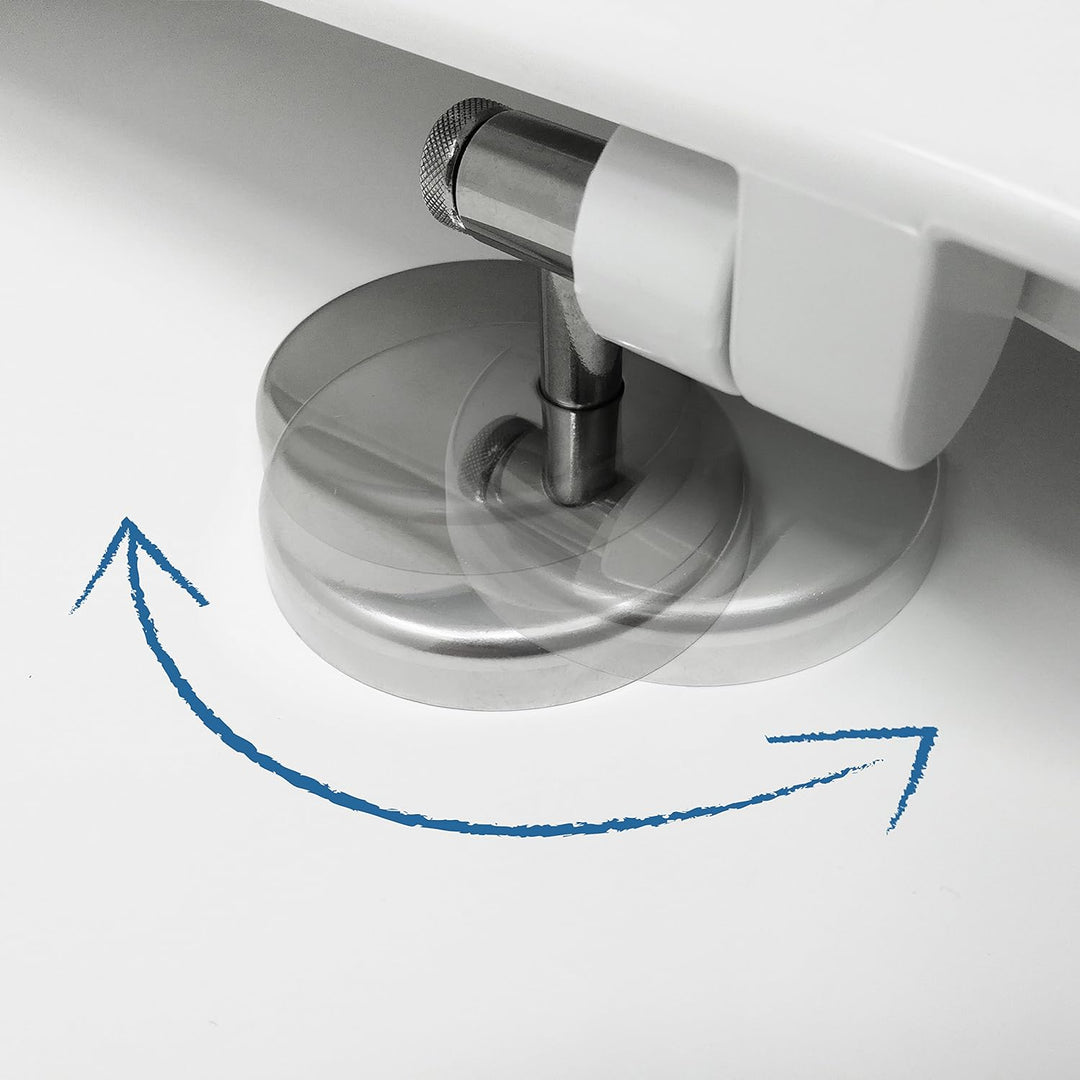 WC-SITZ | UNIVERSAL O FORM | EINSTELLBARER & ABNEHMBARER INOX SCHARNIER | KOMPATIBLER TOILETTENSITZ