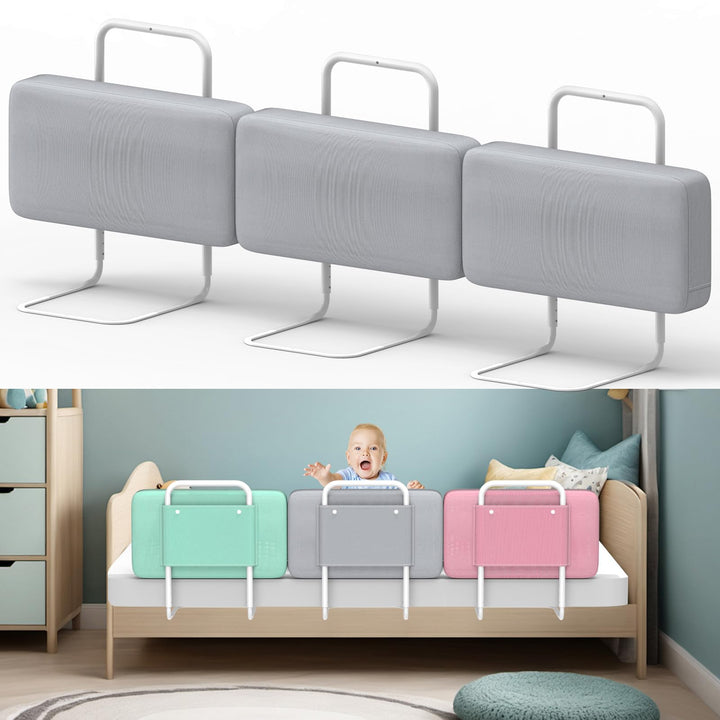 Bettgitter für Kinder – Rausfallschutz und Bettkantenschutz für Babybett und Kinderbett, Höhenverste