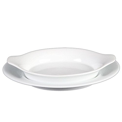 Servierset Gratinschale 21 cm auf Servierteller 21 cm Servierset, 21 cm Servierset
