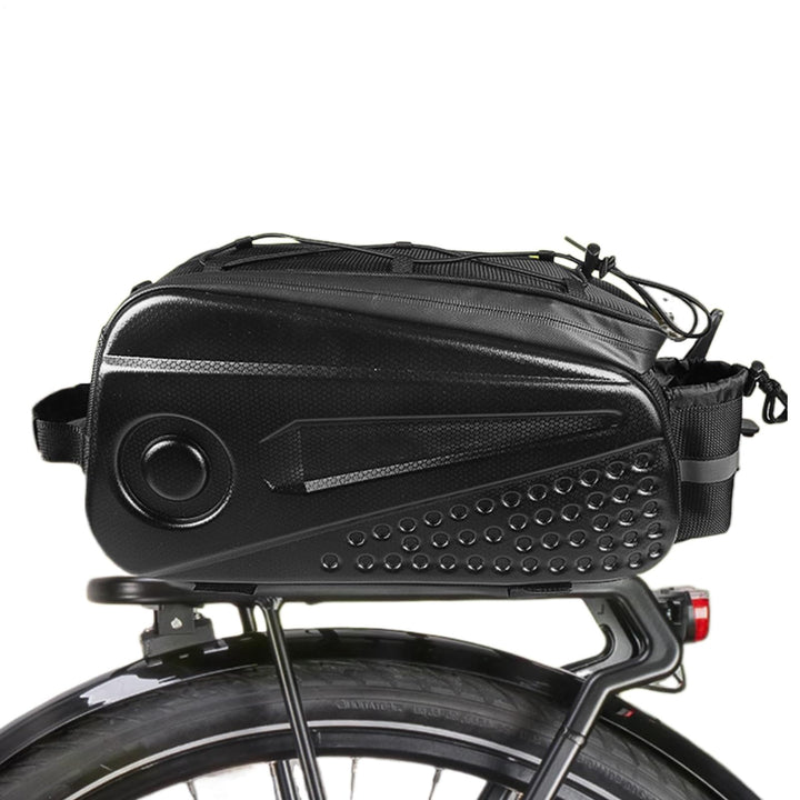 Fahrrad-Gepäckträgertasche, wasserdicht, reflektierender Gurt inklusive, 8,6 l schwarzer Organizer,
