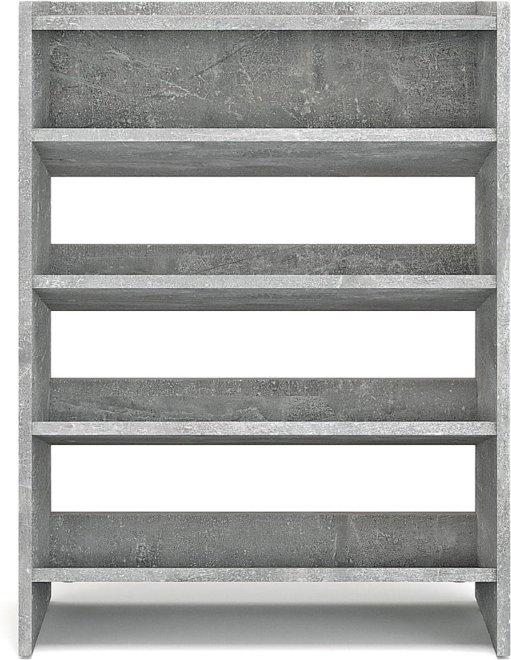 KOMTO Schuhregal Schmal - Schuhablage Flur mit 4 Ebenen Offener Schuhschrank Schuh Organizer Platzsp