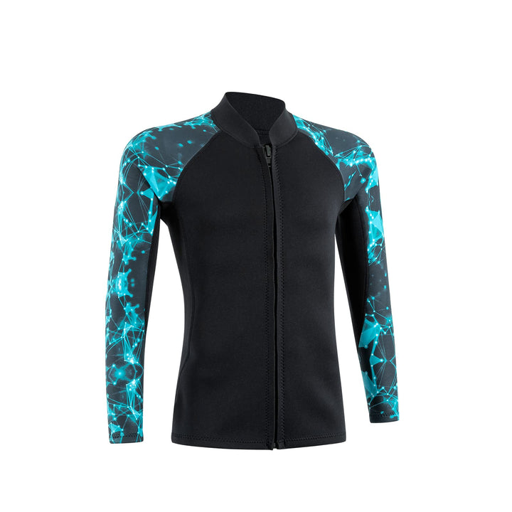 2mm Neoprenanzug Top Neoprenanzüge Jacke Thermal Langarm Tauchanzug für Männer Frauen Freiwasser Sch
