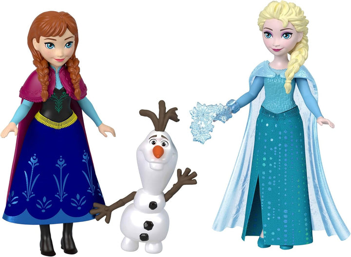 Mattel Disney Die Eiskönigin“ Spielzeug, kleine Puppen im 4er-Set mit Anna, ELSA, Kristoff, Olaf sow