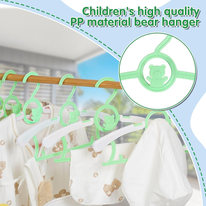 HGYZE Baby Kleiderbügel Kinder Antirutsch, 29-37cm Ausziehbare Kinderkleiderbügel, 20 Stück Kleiderb