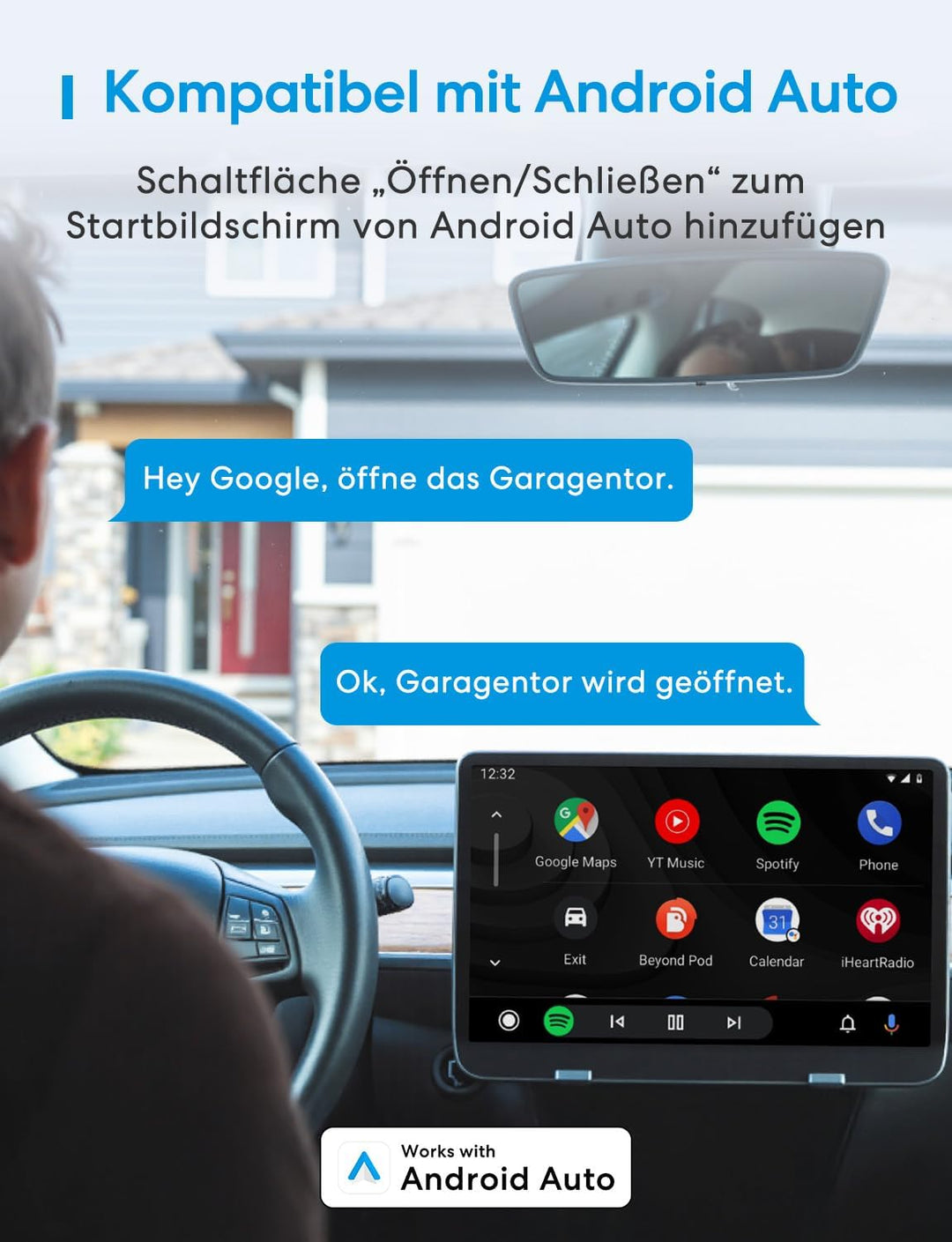 meross Smart WLAN Garagentoröffner, APP-Steuerung, Kompatibel mit Alexa, Google Assistant und SmartT