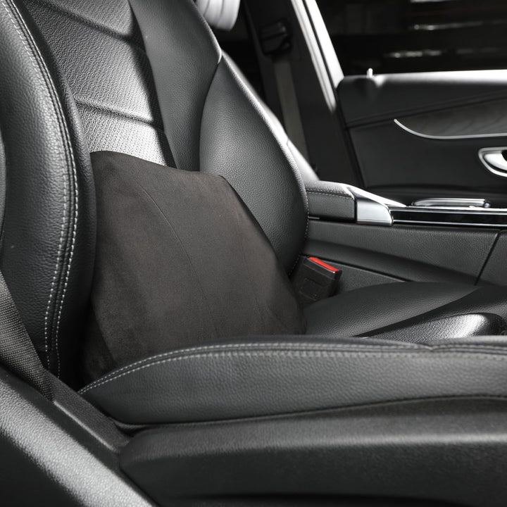 Lendenstützkissen Auto, Memory Foam Füllung & Hautfreundliches Samtleder – Taillengerechte Passform