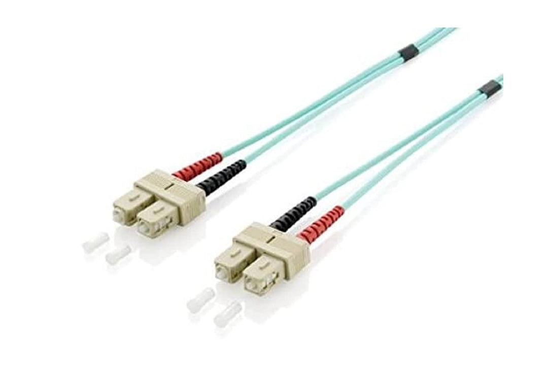 Equip LWL Patchkabel SC->SC 10.00m Multimode Duplex OM3 Turq Polybeutel 10,00 Meter, 10,00 Meter