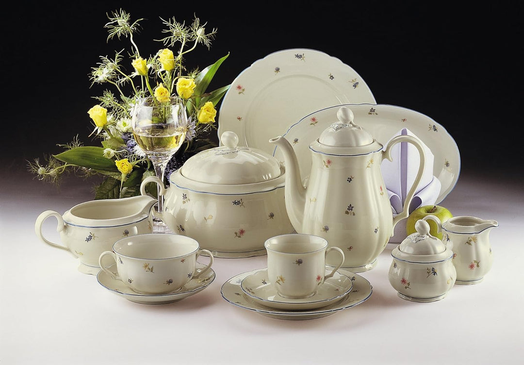 Seltmann Weiden 001.294983 Kuchenplatte/Servierplatte mit Griff - Fahne - Marie Luise Streublume - Ø