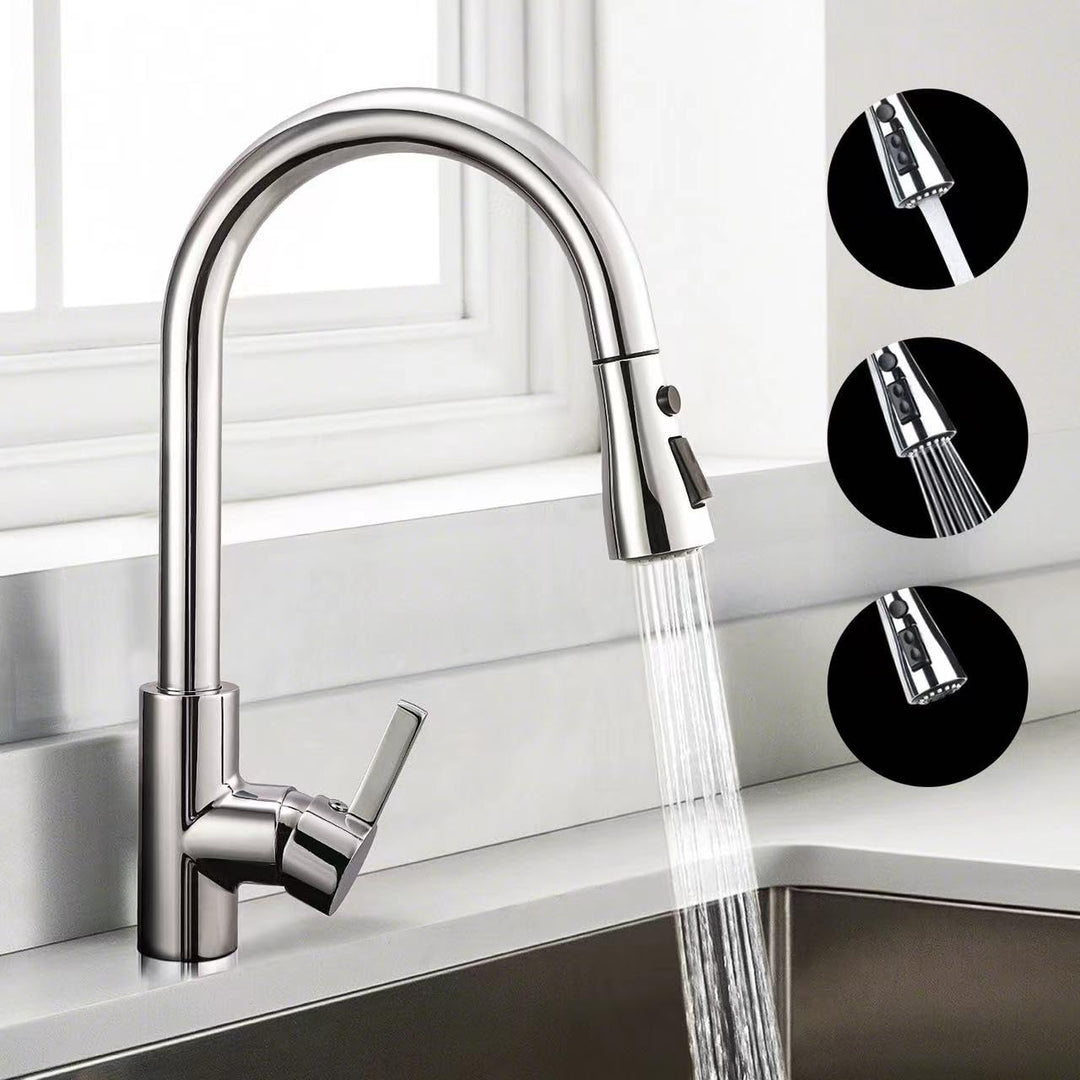 Coree Wasserhahn Küche, Hochdruck Küchenarmatur, Armatur Küche Ausziehbar, Mischbatterie Spültischar