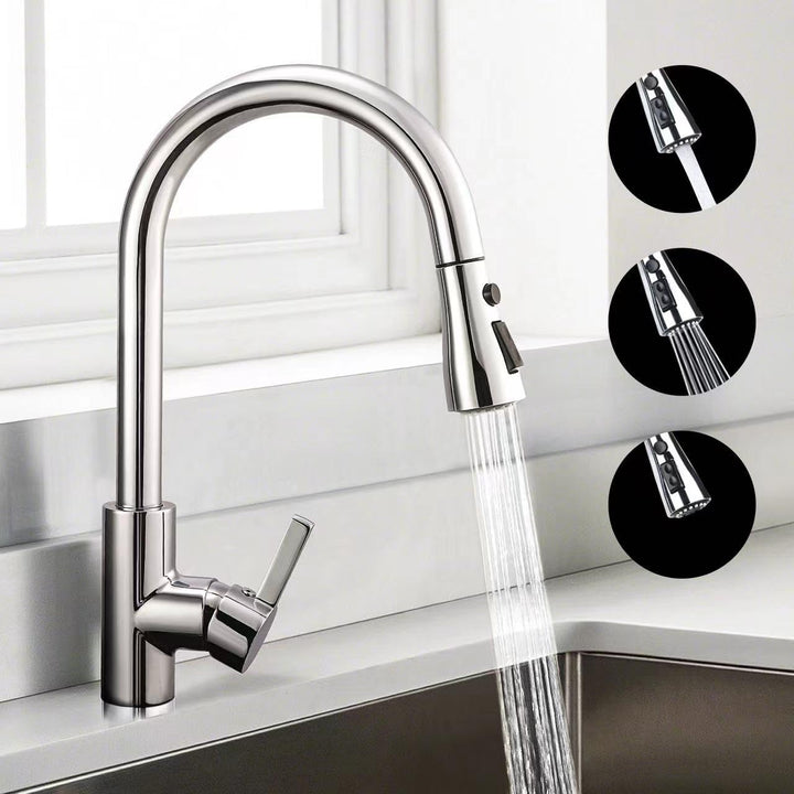 Coree Wasserhahn Küche, Hochdruck Küchenarmatur, Armatur Küche Ausziehbar, Mischbatterie Spültischar