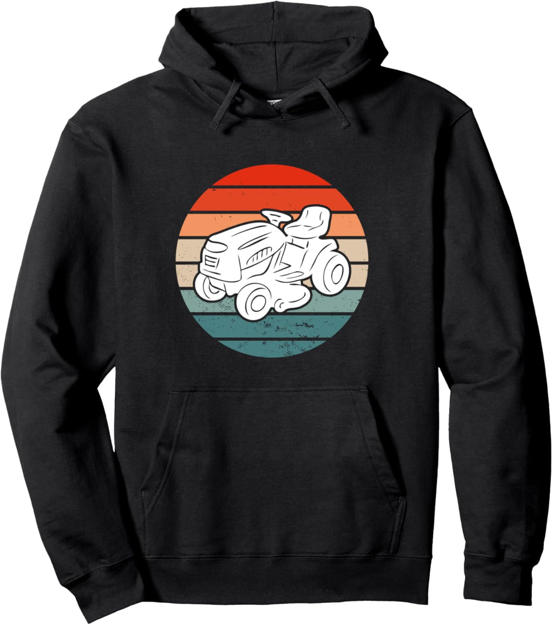 Rasentraktor Rasen Mähen Aufsitzmäher Rasenmäher Retro Pullover Hoodie