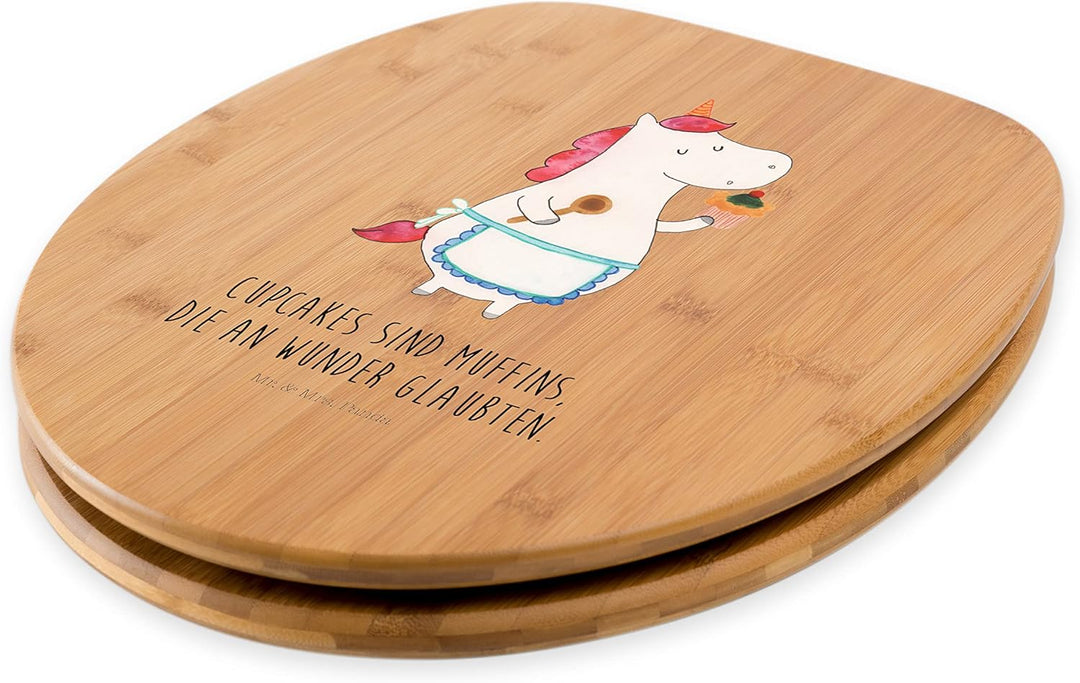 Mr. & Mrs. Panda Motiv WC Sitz Einhorn Küchenfee - Geschenk, backen, Träumer, Einhorn Deko, Klobrill