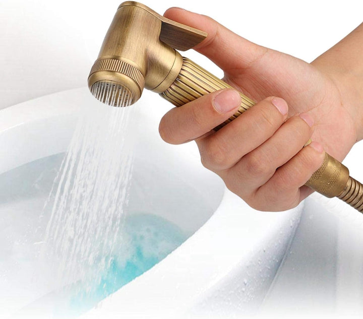 Handheld Bidet Sprayer Set Vintage Messing Bidet Wasserhahn Sprayer Badezimmer Duschkopf Inklusive H