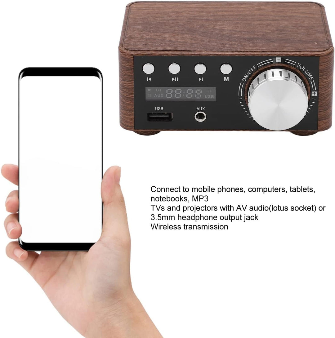 Mini Bluetooth 5.0 Verstärker Leistungsverstärker Stereo Digitalverstärker 2 Kanäle 50 W mit USB Ein