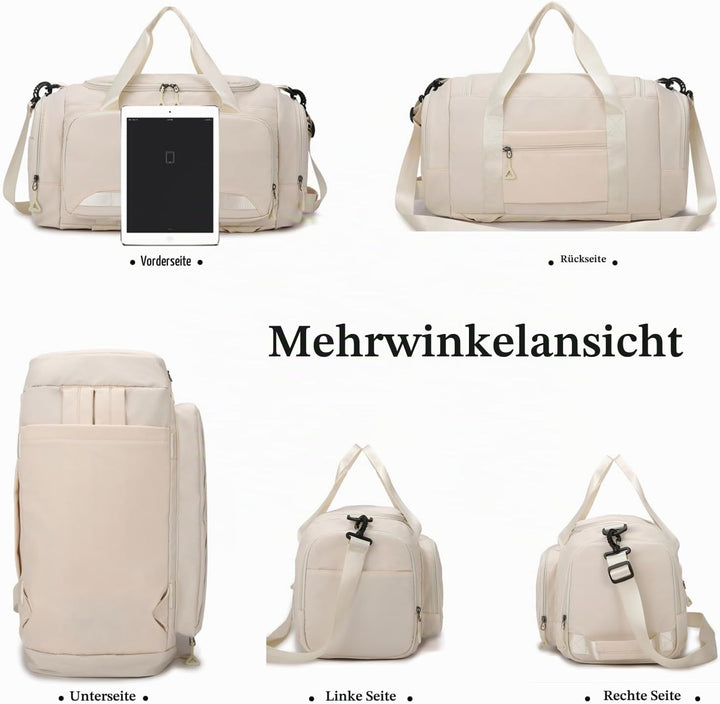 Sporttasche Damen Herren Reisetasche, SUNYBLIS Sporttaschen 40L mit Schuhfach Nassfach Sportrucksack