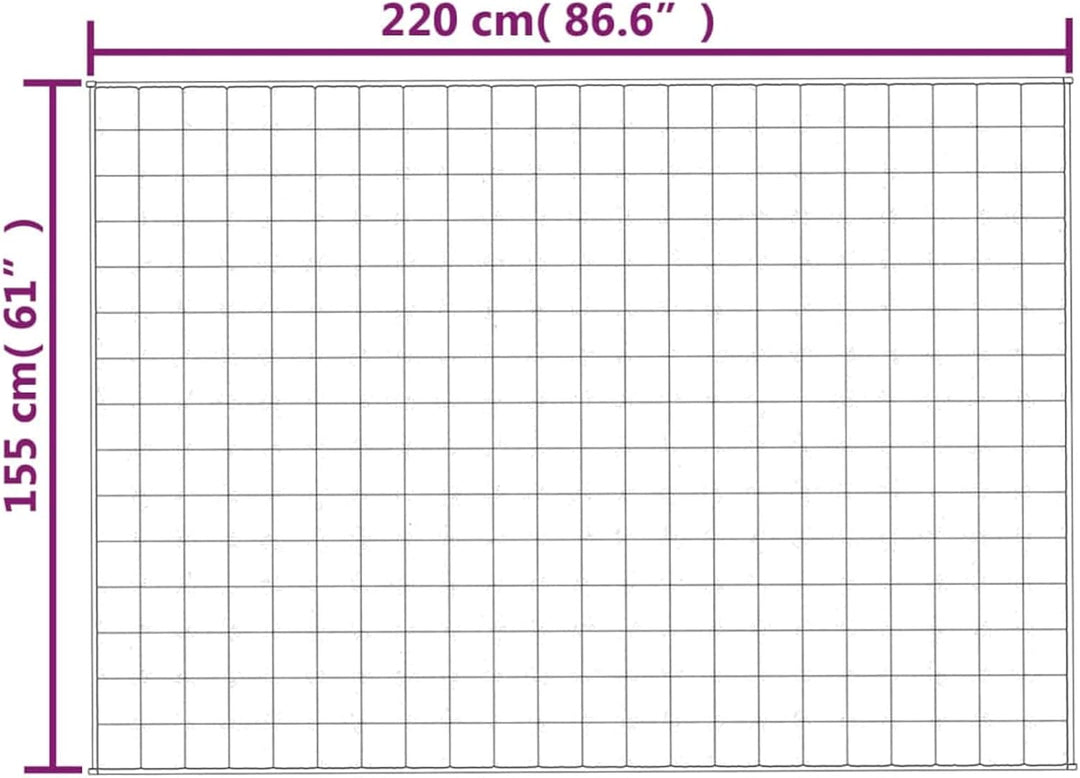 Homgoday Gewichtsdecke aus grauem Stoff, 155 x 220 cm, 11 kg, Typ 1, Decken für Haus und Garten 155