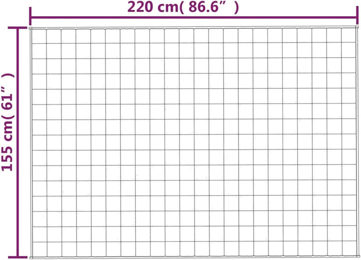 Homgoday Gewichtsdecke aus grauem Stoff, 155 x 220 cm, 11 kg, Typ 1, Decken für Haus und Garten 155
