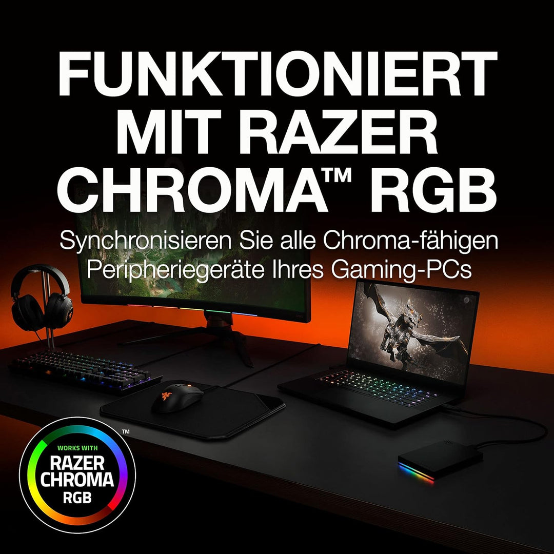 Seagate FireCuda Gaming HDD 1TB, tragbare externe Festplatte, PC Gaming, USB 3/2, inkl. 3 Jahre Resc