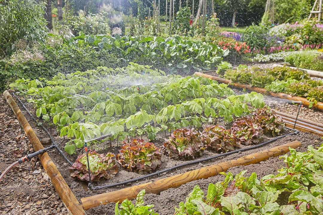 Gardena Micro-Drip-System Tropfbewässerung Set Gemüse-/Blumenbeet (60 m²): Starter-Set sofort einsat