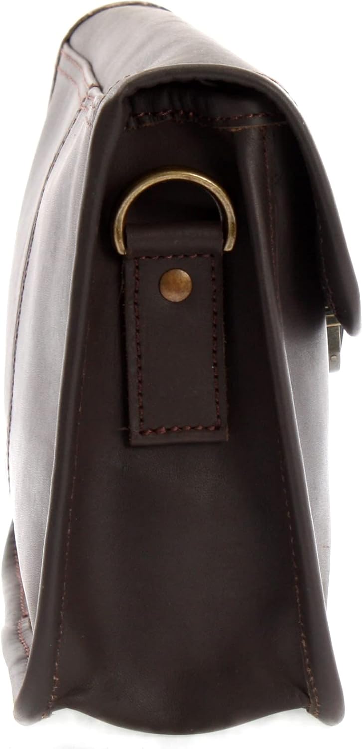 LECONI kleine Schultertasche Umhängetasche Damen Ledertasche Handtasche echtes Rindsleder 26x20x8cm