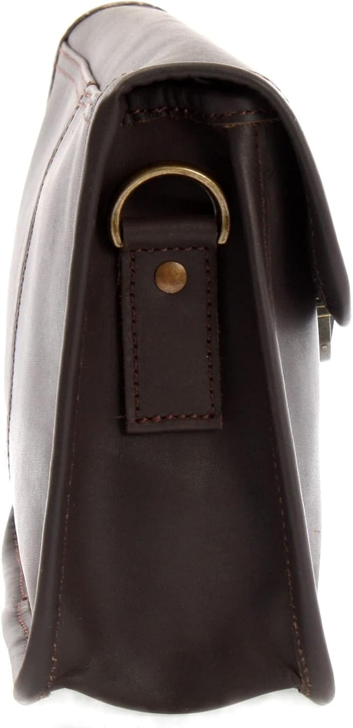 LECONI kleine Schultertasche Umhängetasche Damen Ledertasche Handtasche echtes Rindsleder 26x20x8cm