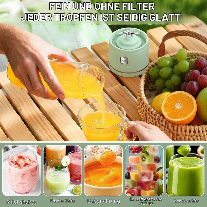 Tragbarer Mixer Smoothie Maker To Go, SGZIOO 450 ML Portable Blender, 38 Klingen, Kleiner Mixer Für