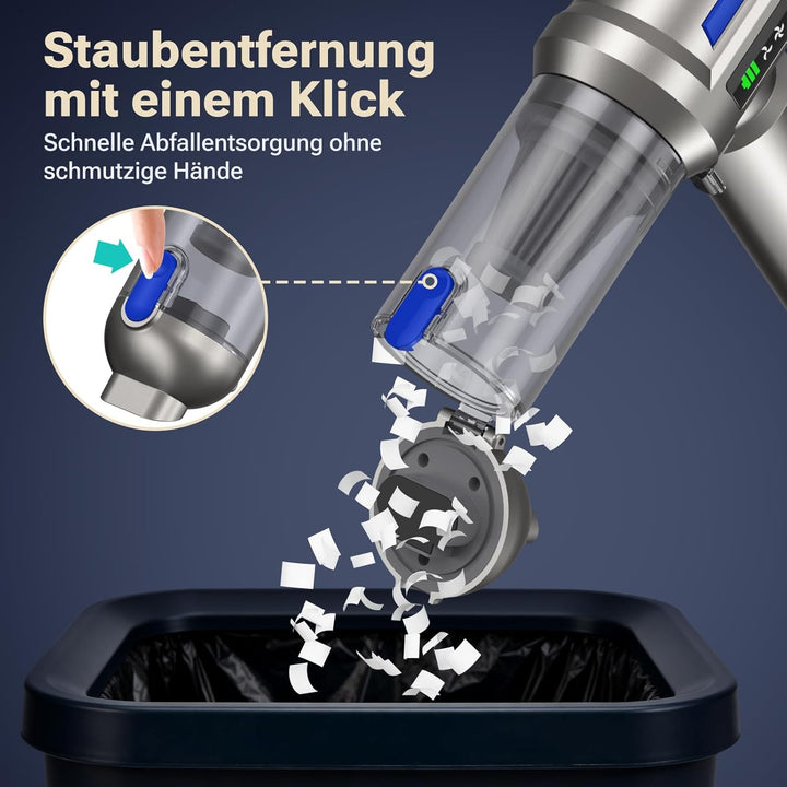 Handstaubsauger Akku, 27000Pa/150W Autostaubsauger Kabellos, 250.000 U/min Mini Staubsauger, Aufladb