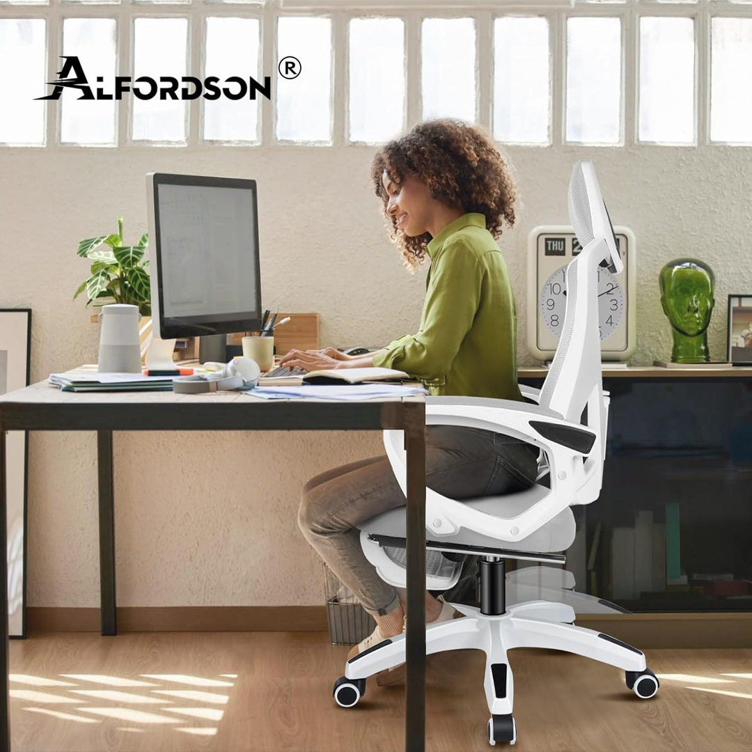 ALFORDSON Mesh Bürostuhl Chefsessel Schreibtischstuhl Ergonomischer,Hochlehner Grossflächiger Lenden