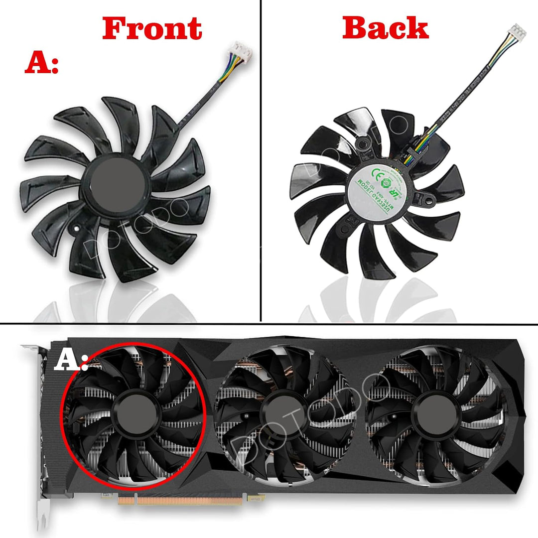 87 mm GA92S2U DC12V 0.46A 4PIN Grafikkarte Kühlt Lüfter für ZOTAC GeForce RTX 2080 RTX 2080 Ti AMP E