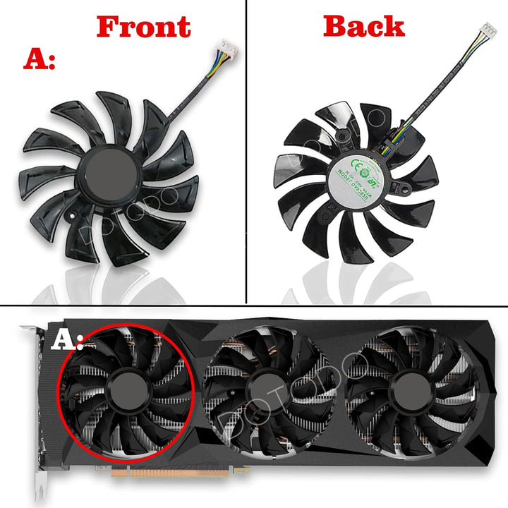 87 mm GA92S2U DC12V 0.46A 4PIN Grafikkarte Kühlt Lüfter für ZOTAC GeForce RTX 2080 RTX 2080 Ti AMP E