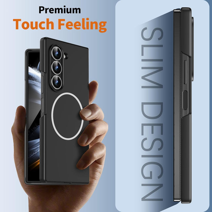 für Samsung Galaxy Z Fold 7 Hülle [Kompatibel mit MagSafe] mit Displayschutzfolie, Hart PC Ultra Dün