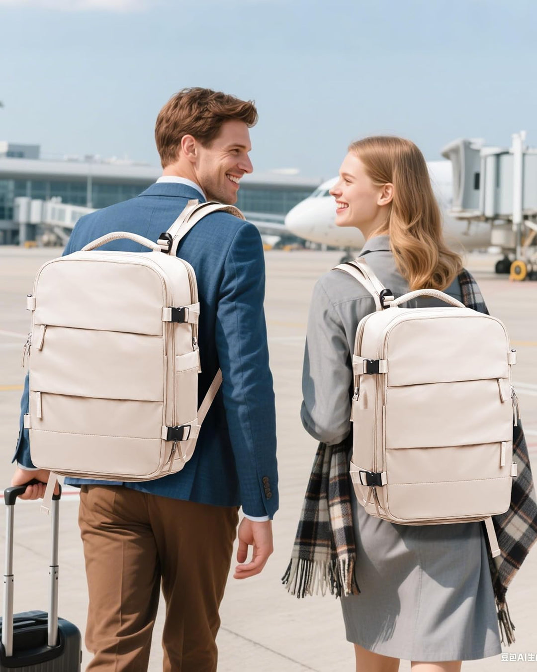 SZLX Grosser Reiserucksack Damen,Vakuum Rucksack mit Pumpe Ryanair Handgepäck 40x30x20 Herren, Wizza