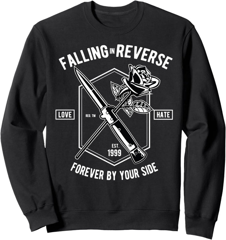 Vintage Falling In Reverse Rose & Messer inspirierendes Geschenk Sweatshirt