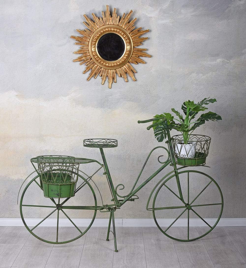 PFLANZFAHRRAD „LE JARDIN DE PROVENCE“ – Deko Fahrrad aus Eisen im Vintage Stil mit 4 Pflanzkörben Gr