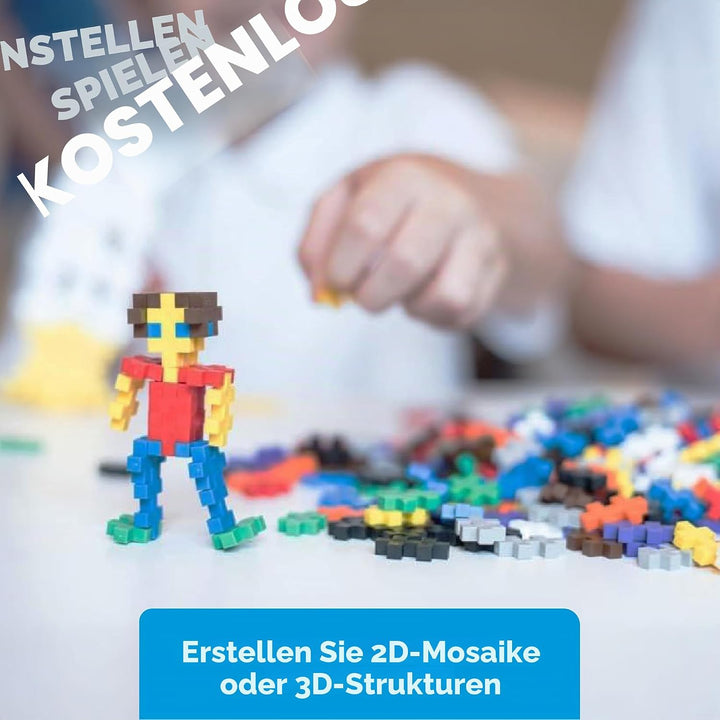 Plus-Plus 9603320 Geniales Konstruktionsspielzeug, Open Play Basic, Bausteine-Set, Teile, bunt, 1200