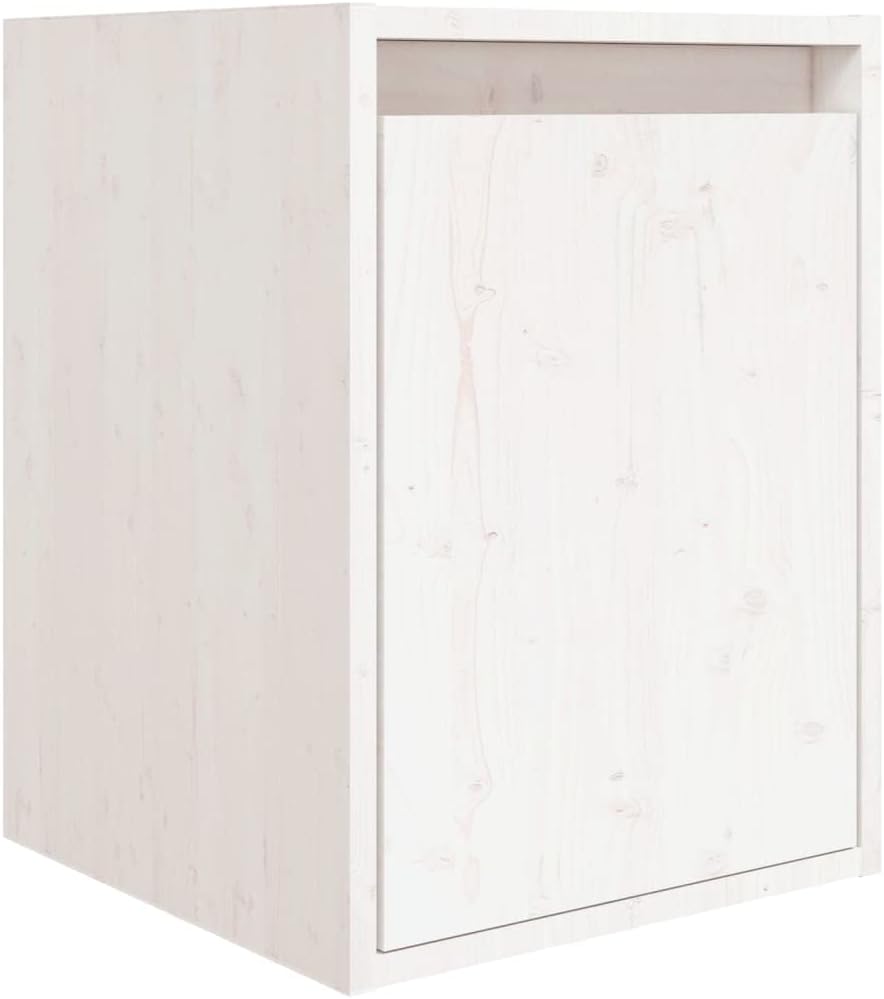 homiuse Wohnzimmer TV-Schränke 3 STK. Weiss Massivholz Kiefer Klassischen TV Schrank Set Wohnzimmer
